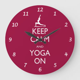 Behålla Lugn och Yoga On Stor Klocka