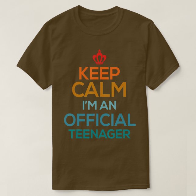 Behålla Lugn Officiell födelsedag nager 13:e under T Shirt (Design framsida)