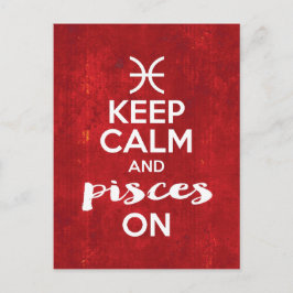 Behålla Lugn Pisces on Birthday Horoscope Vykort