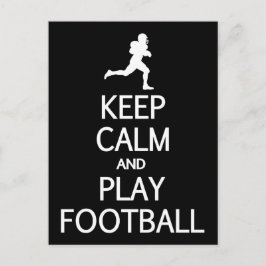 Behålla Lugn & Play Football anpassningsbar färg v Vykort