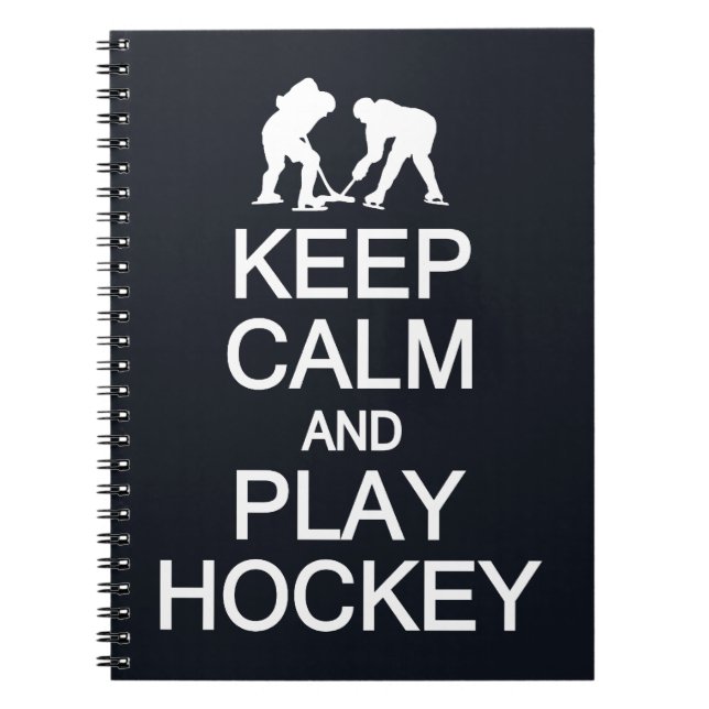 Behålla Lugn & Play Hockey anpassningsbar färg bär Anteckningsbok (Framsidan)