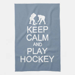 Behålla Lugn & Play Hockey anpassningsbar färg han Kökshandduk