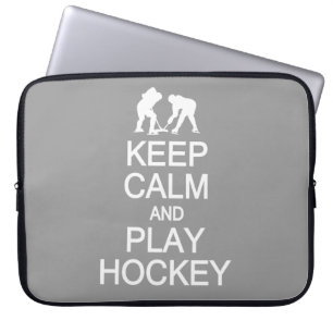 Behålla Lugn & Play Hockey anpassningsbar färg lap Laptop Sleeve