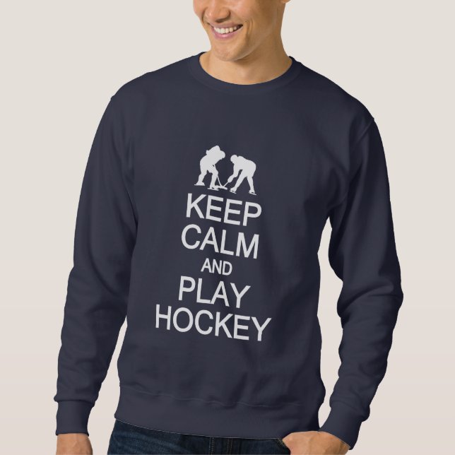 Behålla Lugn & Play Hockey shirt - välj stil, colo Sweatshirt (Framsida)