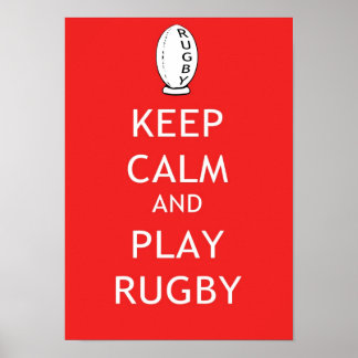 Behålla Lugn & Play Rugby Poster