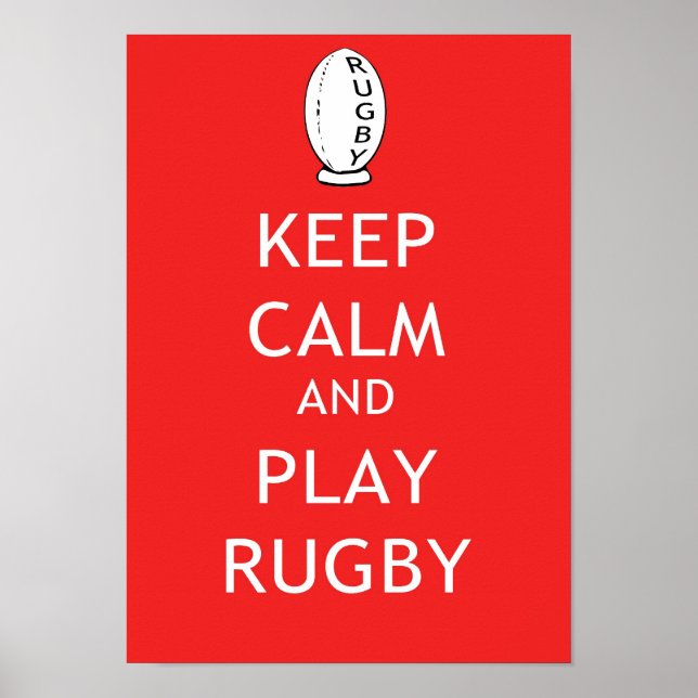 Behålla Lugn & Play Rugby Poster (Framsidan)