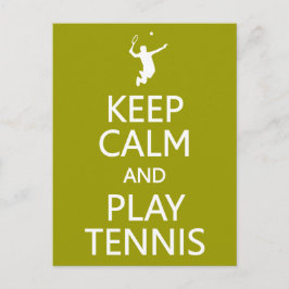 Behålla Lugn & Play Tennis anpassningsbar färg vyk Vykort