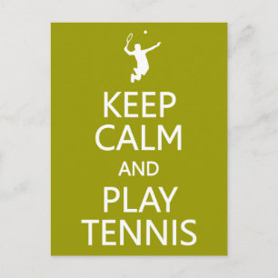 Behålla Lugn & Play Tennis anpassningsbar färg vyk Vykort