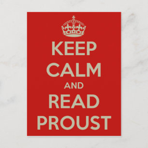 Behålla Lugn Proust-vykort Vykort
