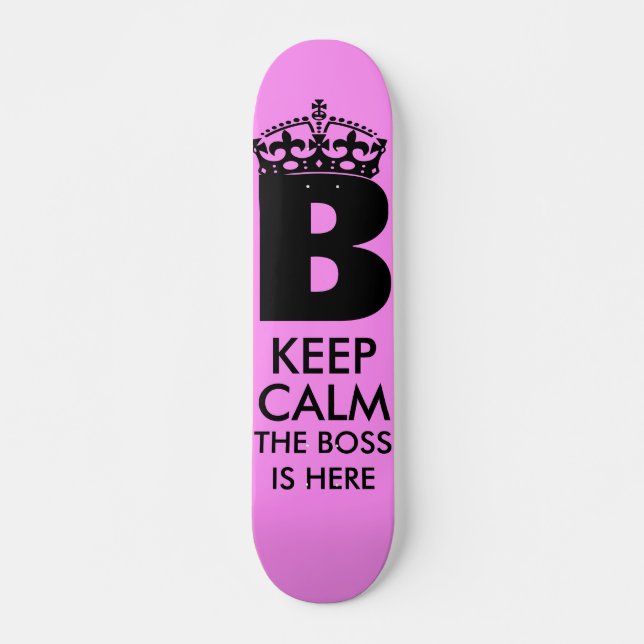 Behålla Lugn Queen B är här Skateboard Bräda 20,5 Cm (Framsida)