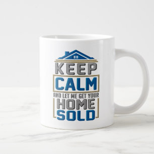 Behålla Lugn Realtor Gods Agent Jumbo Mugg