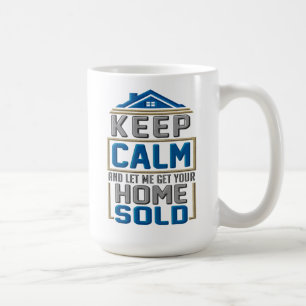 Behålla Lugn Realtor Gods Agent Kaffemugg