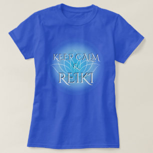 "Behålla Lugn & Reiki" med Lotus Flower T-Shirt