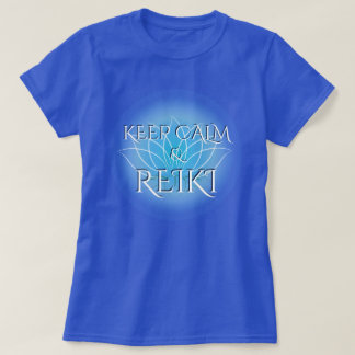 "Behålla Lugn & Reiki" med Lotus Flower T-Shirt