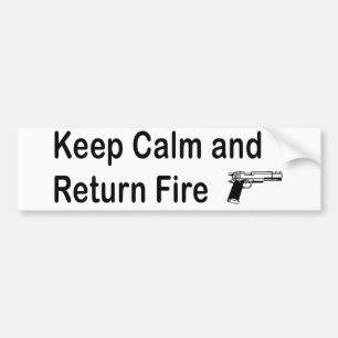 Behålla Lugn Return Fire Handgun Bildekal