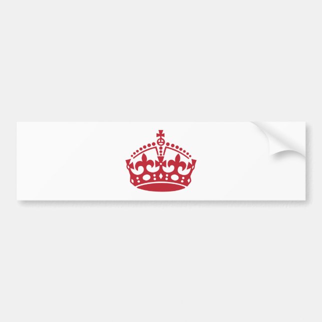 Behålla lugn: Röd seger krona Bildekal (Framsidan)