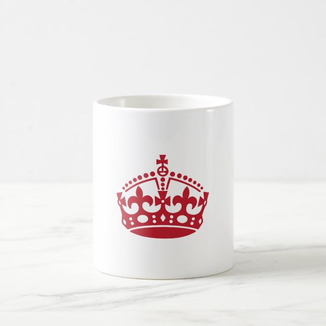 Behålla lugn: Röd seger krona Kaffemugg (Center)