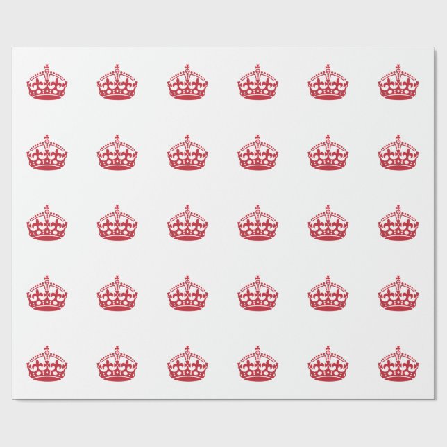 Behålla lugn: Röd seger krona Presentpapper (Platt)