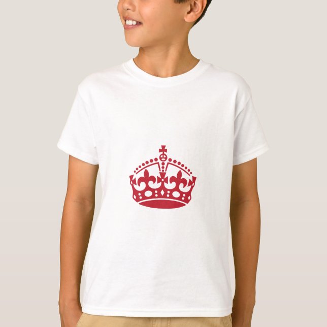 Behålla lugn: Röd seger krona T-shirt (Framsida)