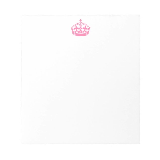 Behålla lugn rosa seger krona anteckningsblock (Framsida)
