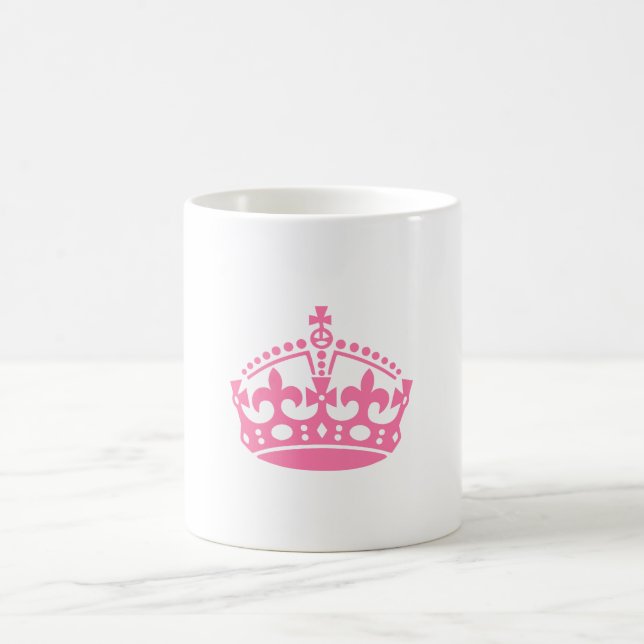 Behålla lugn rosa seger krona kaffemugg (Center)
