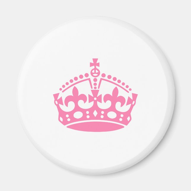 Behålla lugn rosa seger krona magnet (Framsidan)