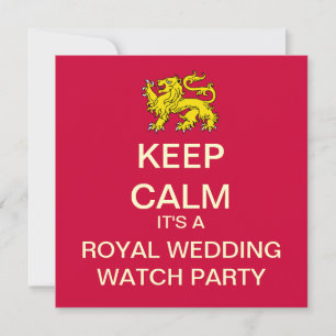 BEHÅLLA LUGN Royal Bröllopsfest Inbjudan (Lejonare