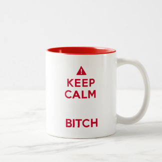 Behålla Lugn Sarcasm Parody Funny Mug Två-Tonad Mugg