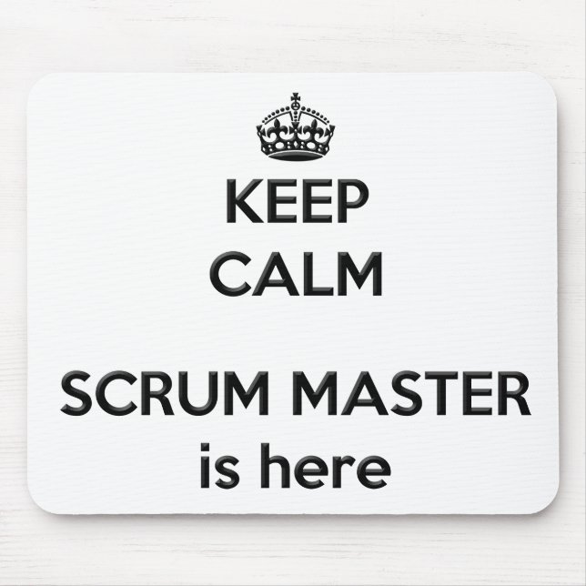 Behålla Lugn Scrum Master Mousepad Musmatta (Framsidan)