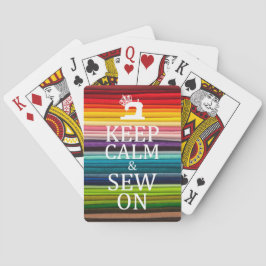 Behålla Lugn Sew on Crafts Rainbow Fabric Casinokort