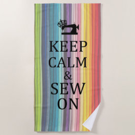 Behålla Lugn Sew on Crafts Rainbow Fabric Mörk Tex