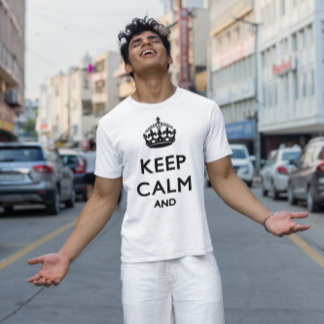 Behålla Lugn Slogan - Behålla Lugn Motiv Logotyp T Shirt