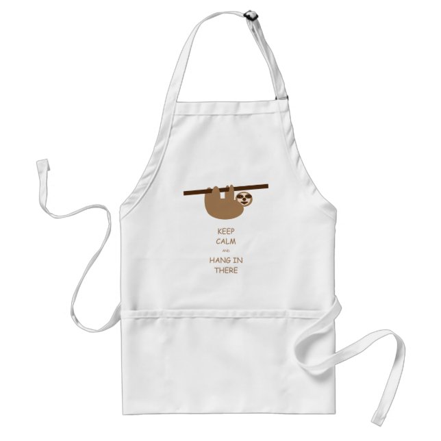 Behålla Lugn Sloth Apron Förkläde (Framsidan)