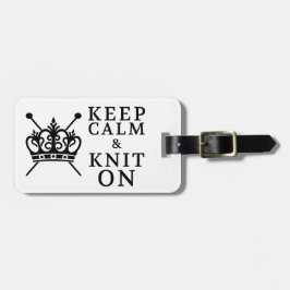 Behålla Lugn Sticka på fartyg/Krona Logotyp Bagagebricka