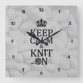 Behålla Lugn Sticka på styrtorn Fyrkantig Klocka