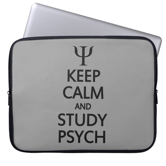 Behålla Lugn & Study Psych anpassningsbar laptop s Sleeve (Framsidan)