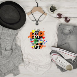 Behålla Lugn Teach Art Colorful Slot T Shirt