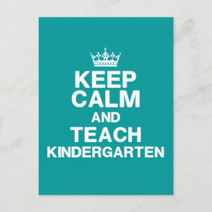Behålla Lugn Teach Kindergarten vykort