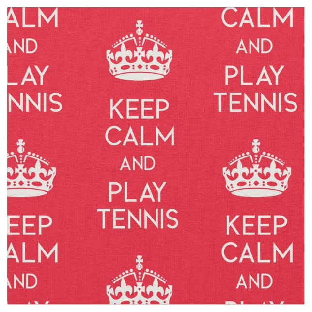 Behålla lugn - tennis (anpassningsbar storlekare o tyg (Närbild)