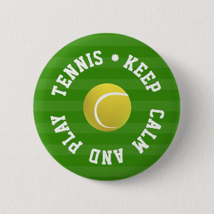 BEHÅLLA LUGN TENNIS BOLL - Personlig TEXT Knapp