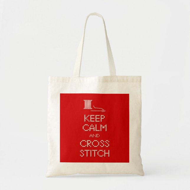 Behålla Lugn Tote Bag Tygkasse (Framsidan)