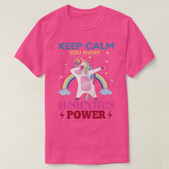 behålla LUGN UNICORN POWER T Shirt (Design framsida)