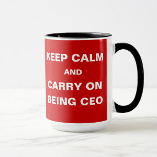 Behålla Lugn: VD Roligt Witty Quote Chief Exec Mugg