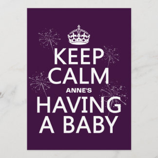 Behålla Lugn X har Baby (i alla färger) Inbjudningar