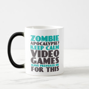 Behålla Lugn Zombie Apocalypse Gamers Funny Mug Magisk Mugg