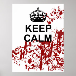 Behålla Lugn Zombie Apocalypse Poster