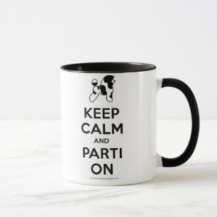 Behålla lugnaa Parti på pudelmuggen Mugg