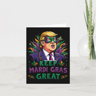 Behålla Mardi Gras Underbar Funny Trump 2025 Carni Kort