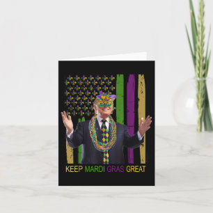 Behålla Mardi Gras Underbar Funny Trump Mardi Gras Kort