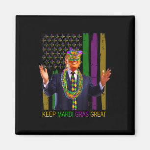Behålla Mardi Gras Underbar Funny Trump Mardi Gras Magnet